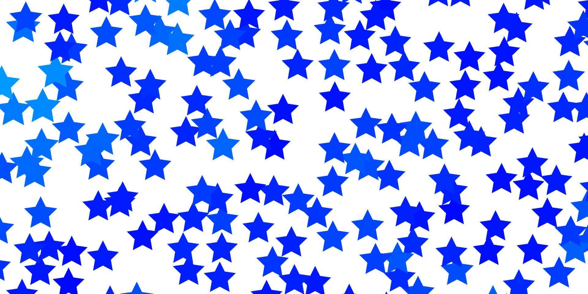 diseño de vector azul claro con estrellas brillantes.