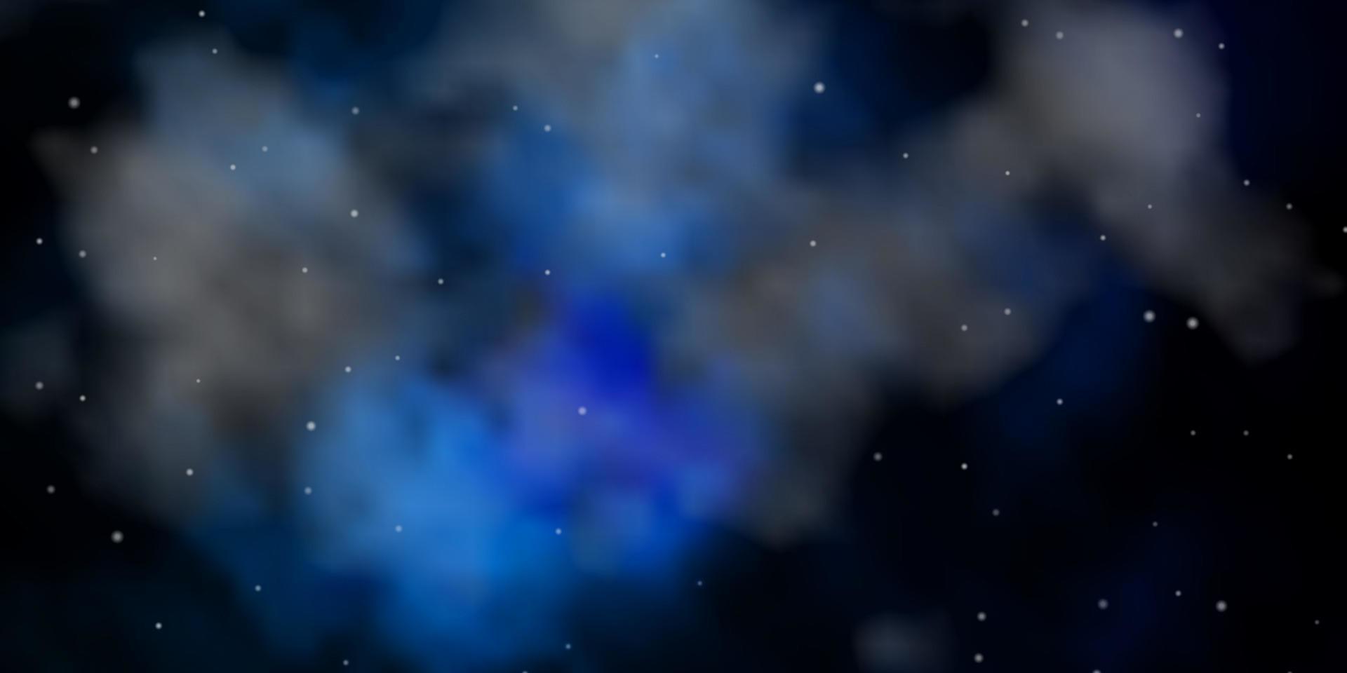 Dark BLUE vector texture with beautiful stars.