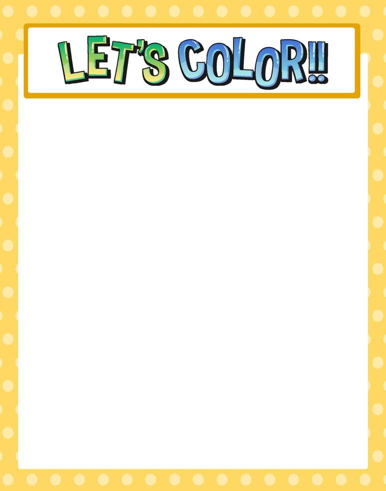 Colour fun border template background vector