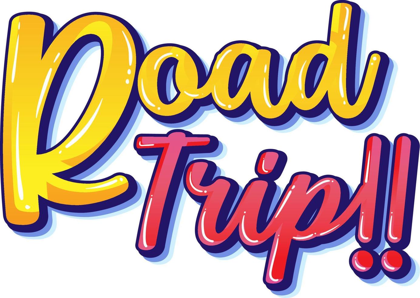 Road trip typography logo vector