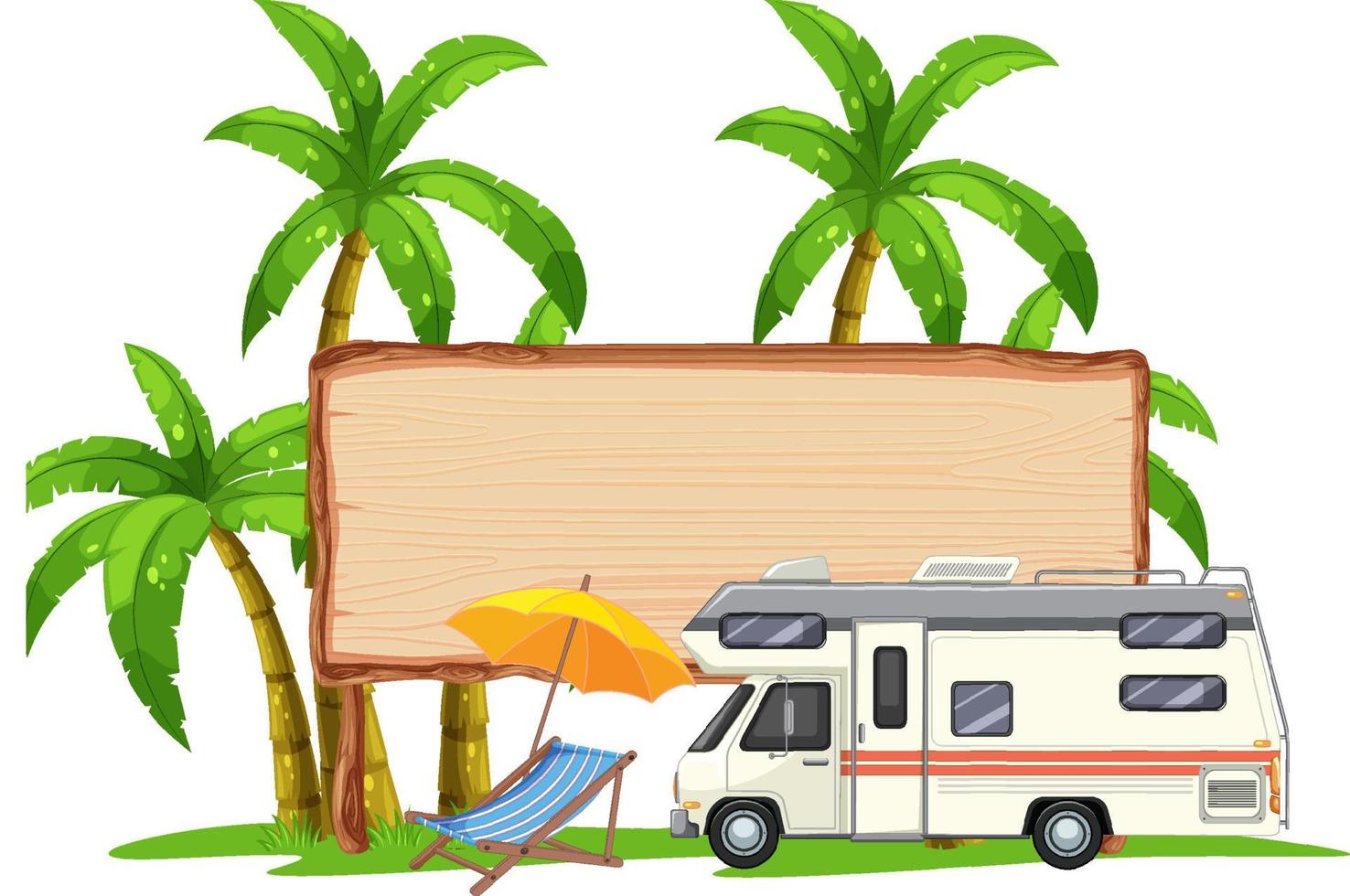 banner de madera aislado con tema de vacaciones vector