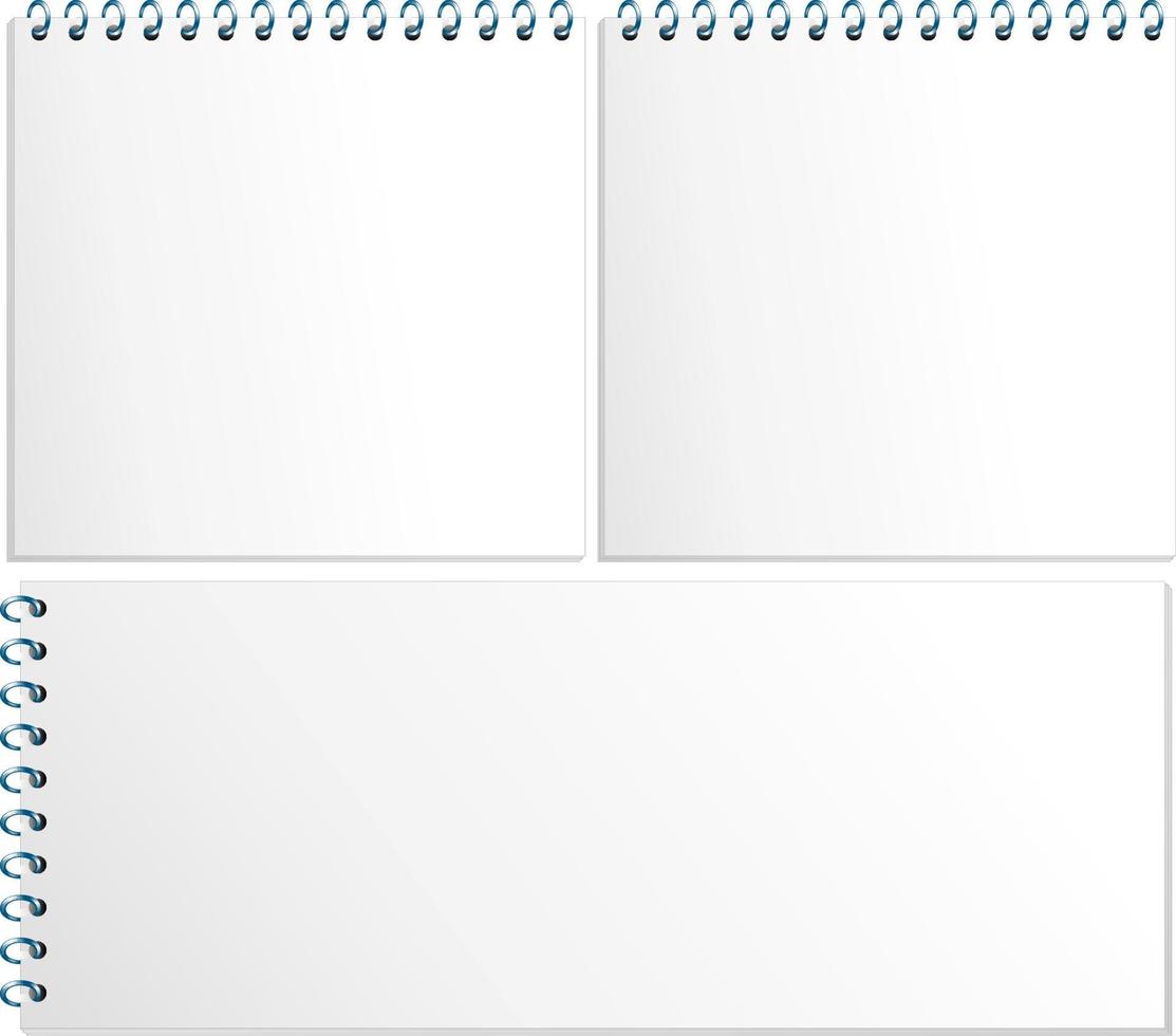 Set of black note page vector
