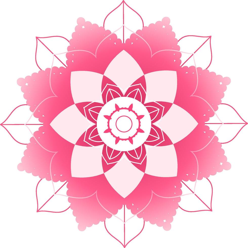 Vintage mandala with thin lines vector