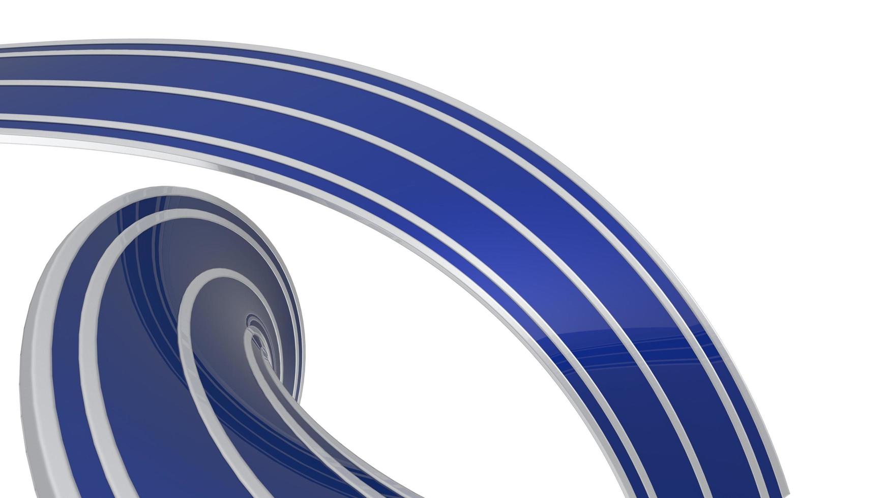 blue curves abstract background isolated 3d rendering illustration photo