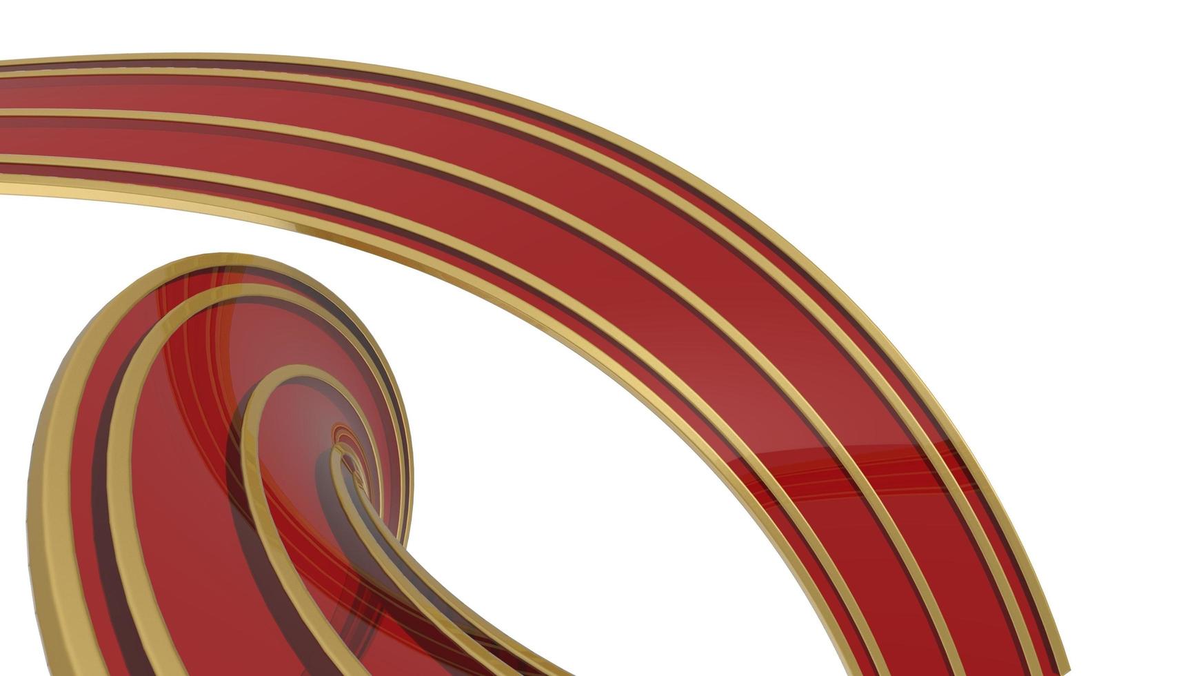 curves abstract background red gold isolated 3d rendering illustration photo