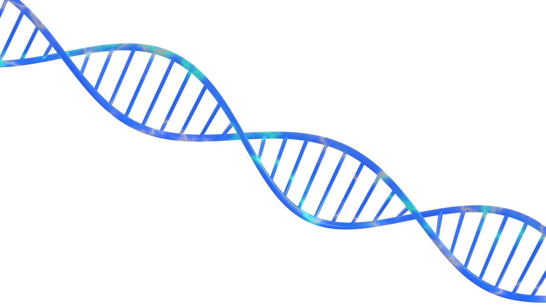 Helix dna aislado en la representación de ilustración 3d de fondo foto