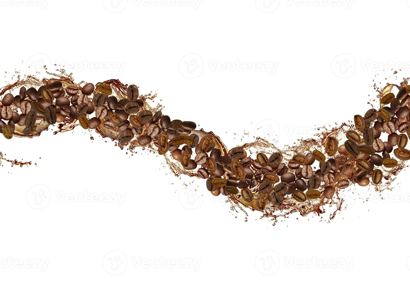 coffee beans splash concept photo