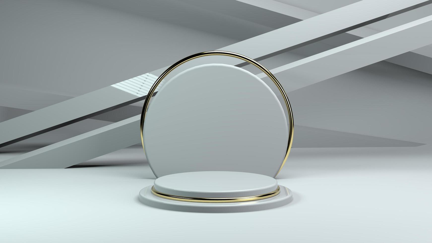 3D Podium for product presentation with Abstract background photo