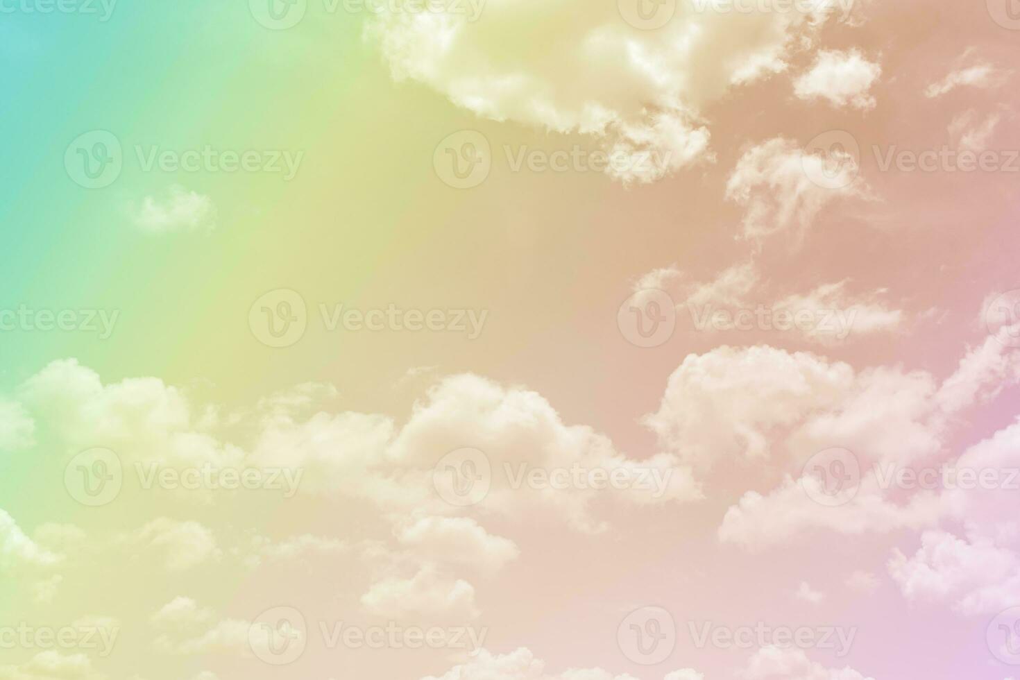 Abstract blurred soft cloud background with a pastel multicolored gradient. For card design or wallpaper. photo