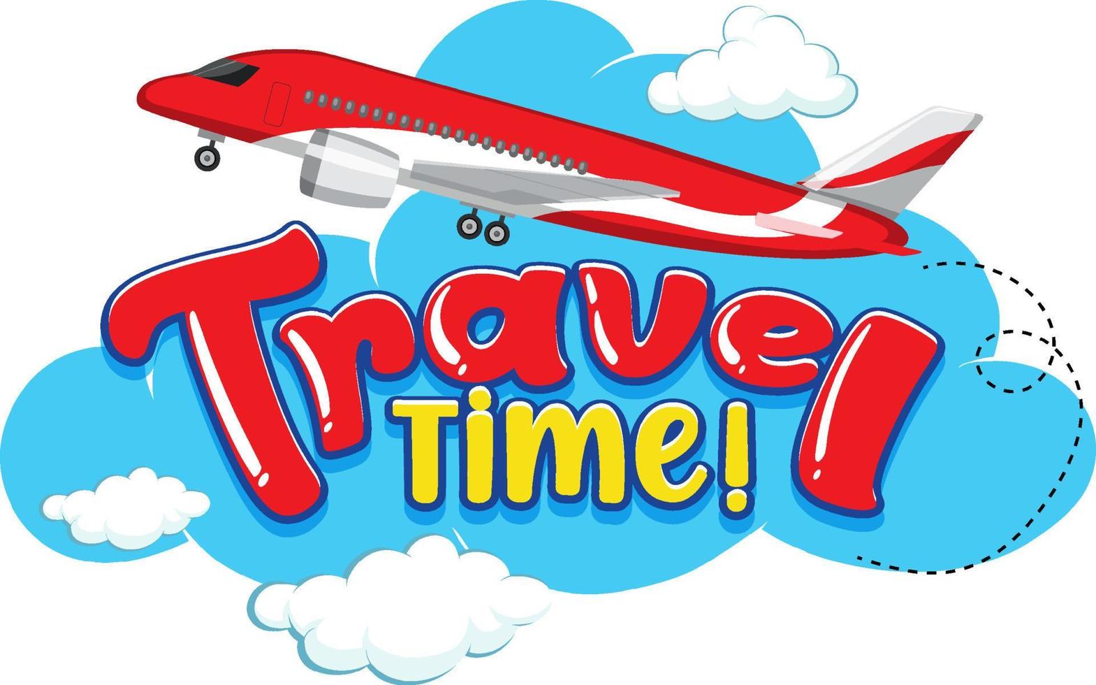 Travel Time typography design vector