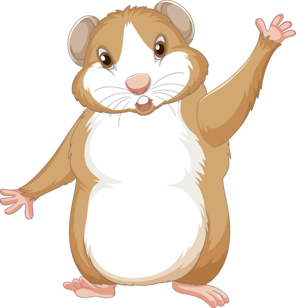 A Cute guinea pig on white background vector