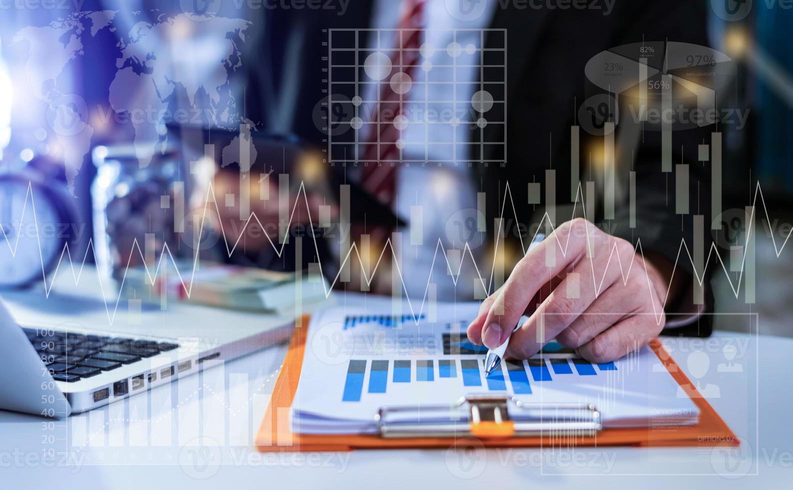 Intelligence and business analytics BA with key performance indicators dashboard concept.StartUp photo