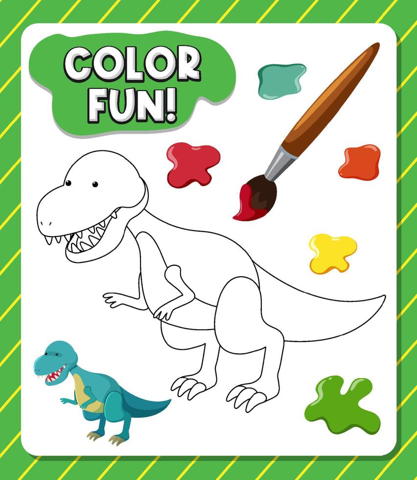 Worksheets template with color fun text vector