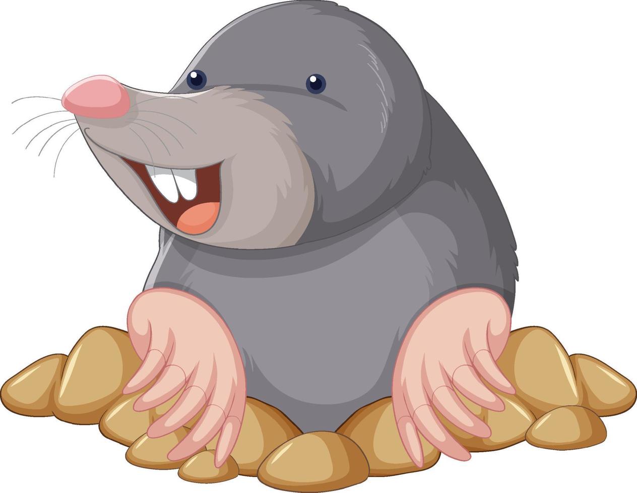 A little mole on white background vector