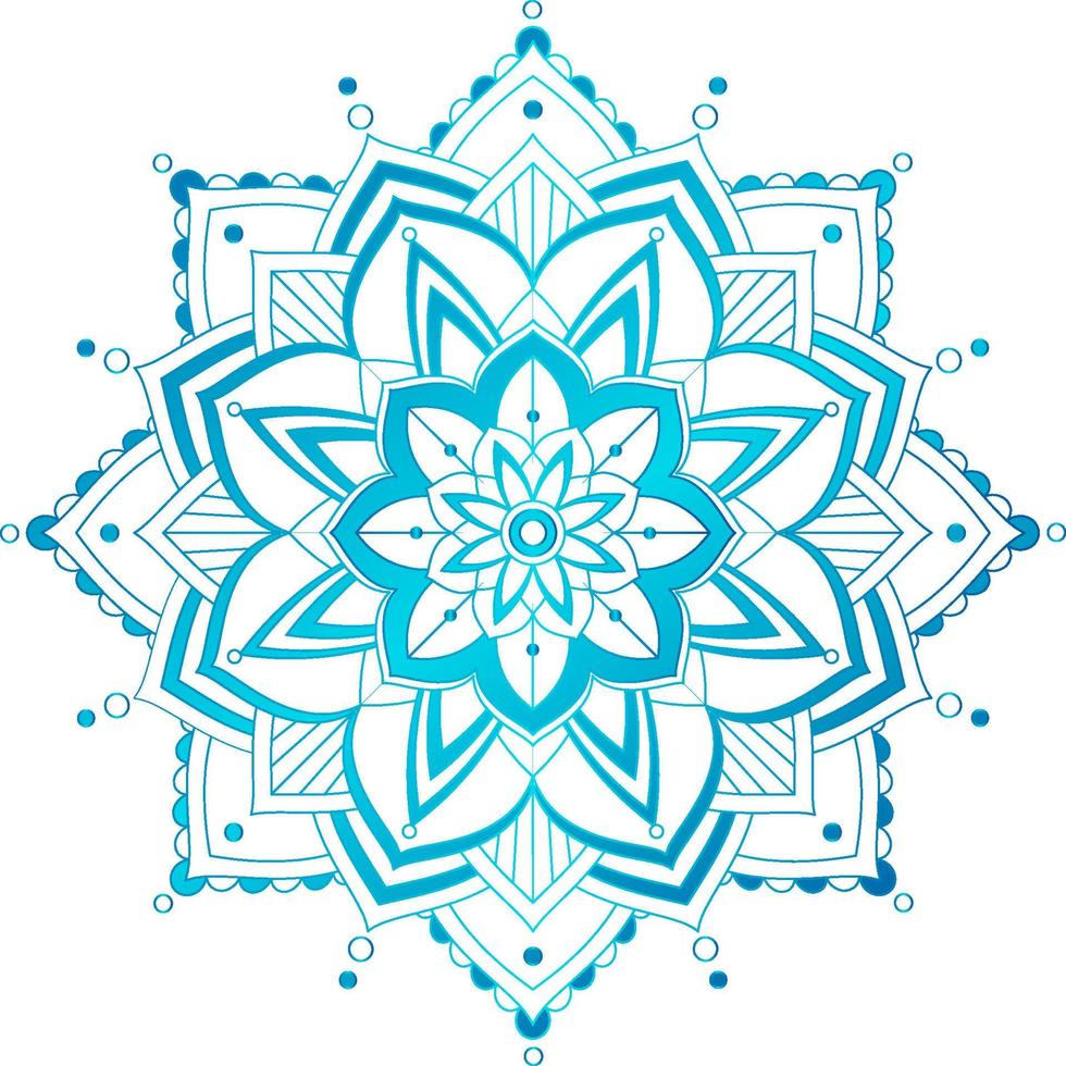 Vintage mandala with thin lines vector