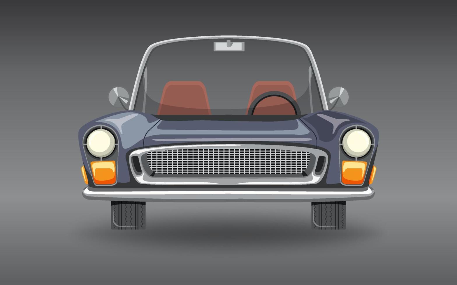 Classic car on gray background vector