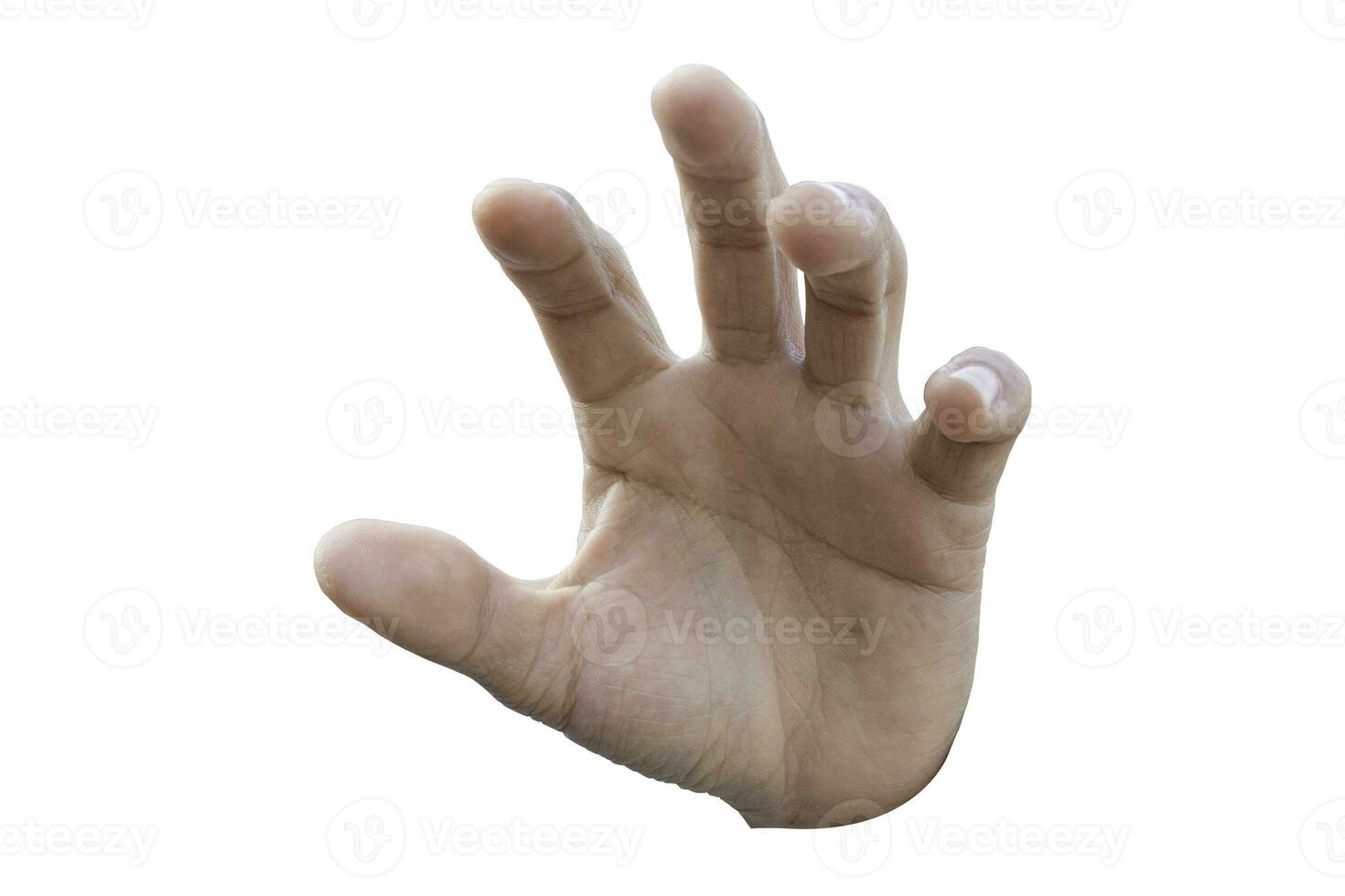 Man hand symbol isolated on white background. Object with clipping path. photo