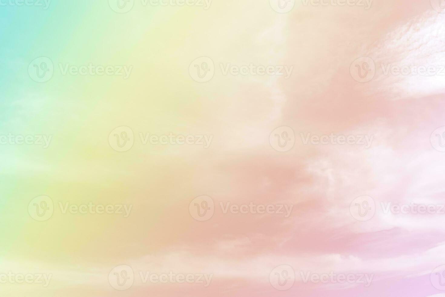 Abstract blurred soft cloud background with a pastel multicolored gradient. For card design or wallpaper. photo