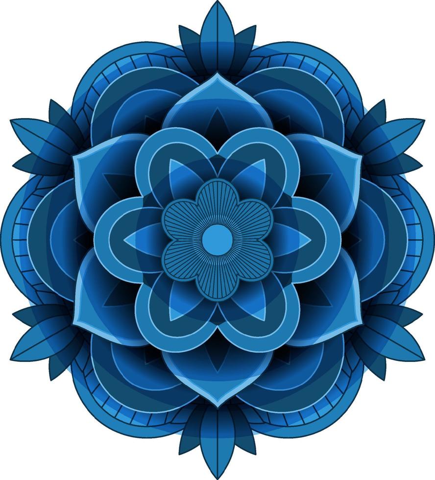 Vintage mandala with thin lines vector