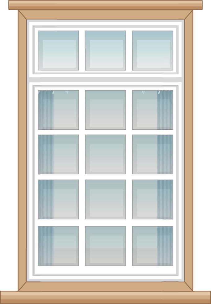 A window for apartment building or house facade vector