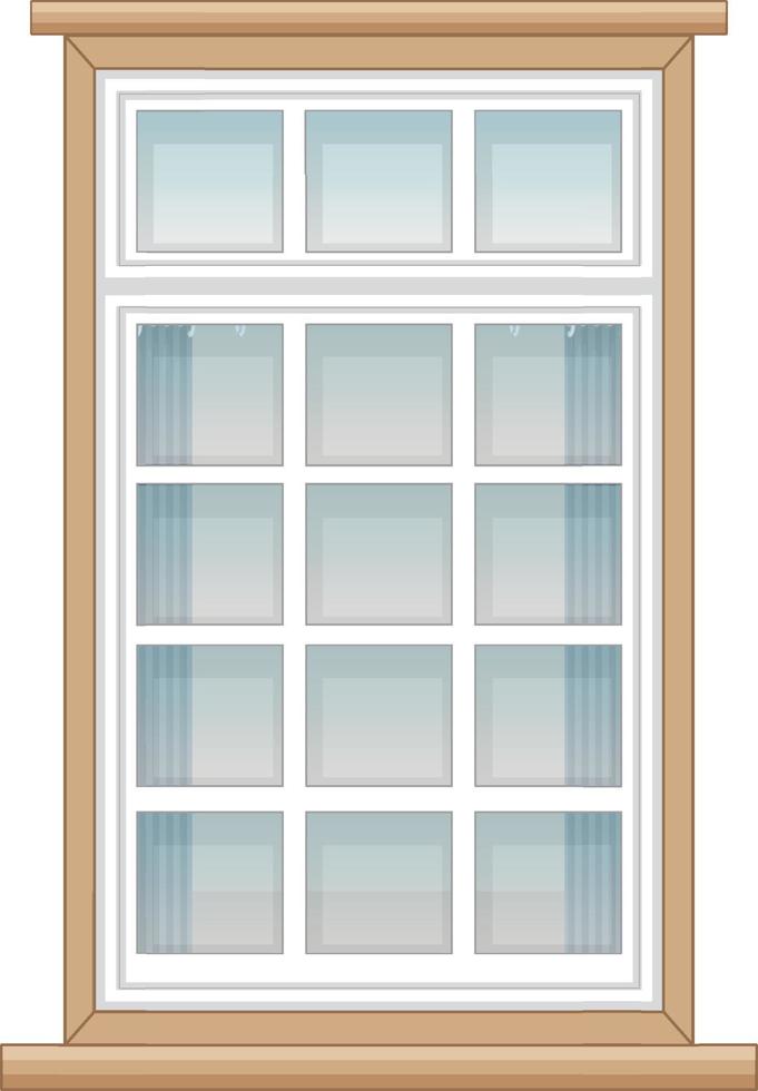 A window for apartment building or house facade vector