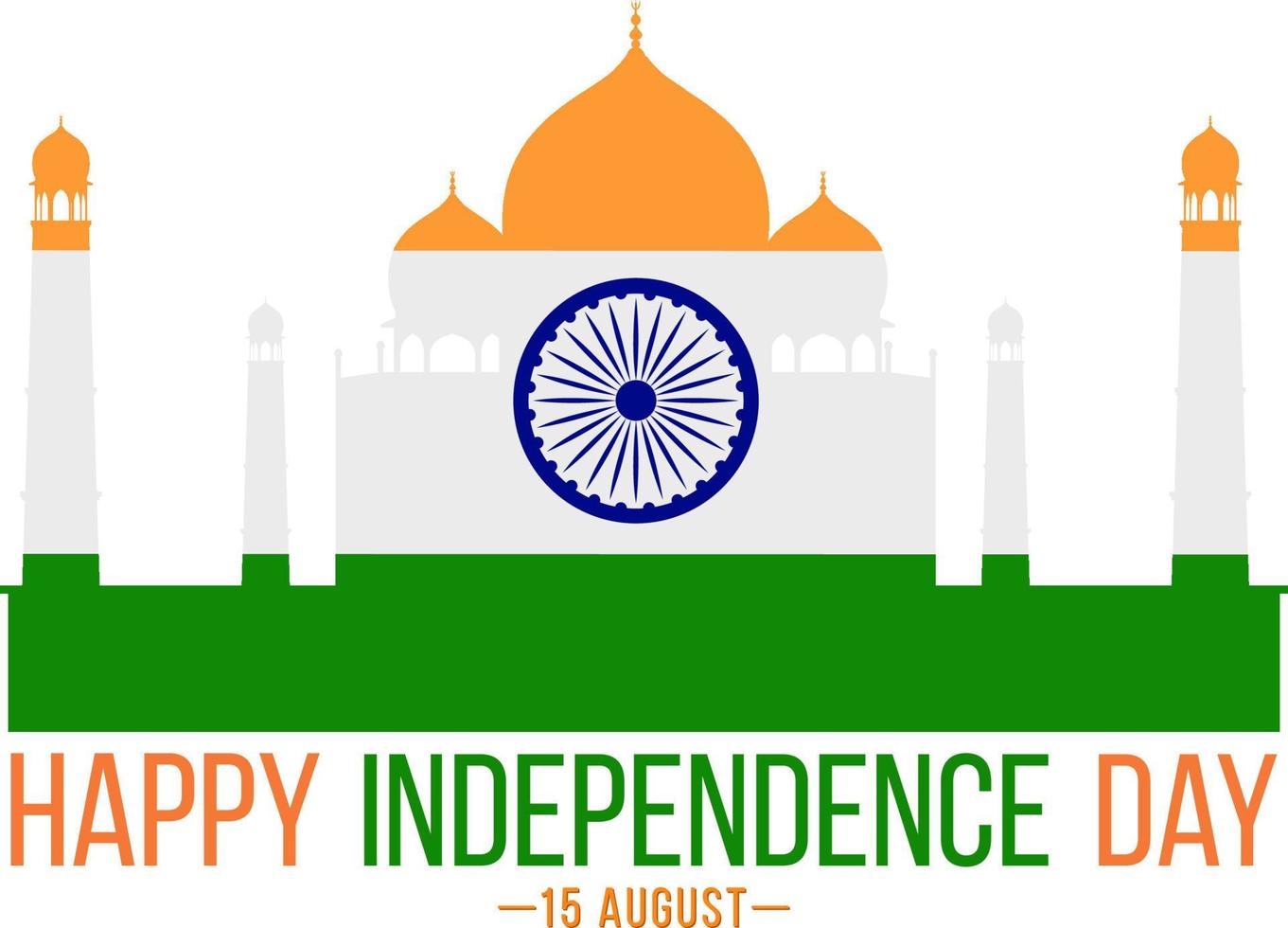 Happy India independence day vector