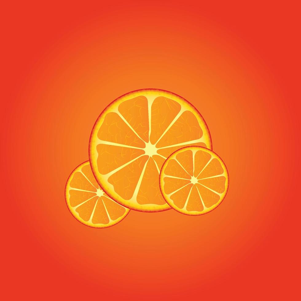 Orange fruit free vector