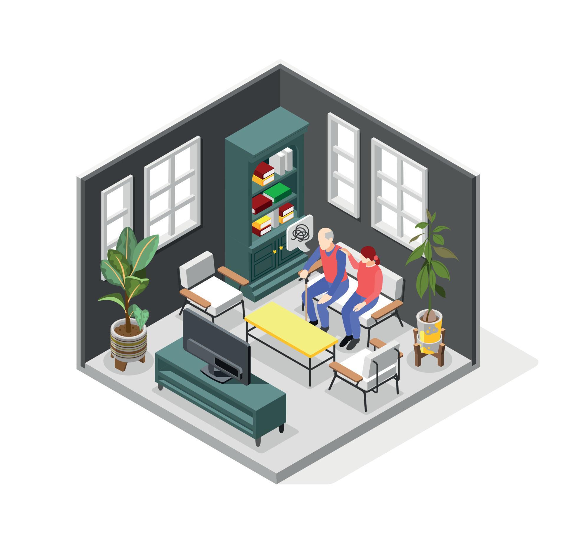 Dementia Symptoms Composition 6276473 Vector Art at Vecteezy