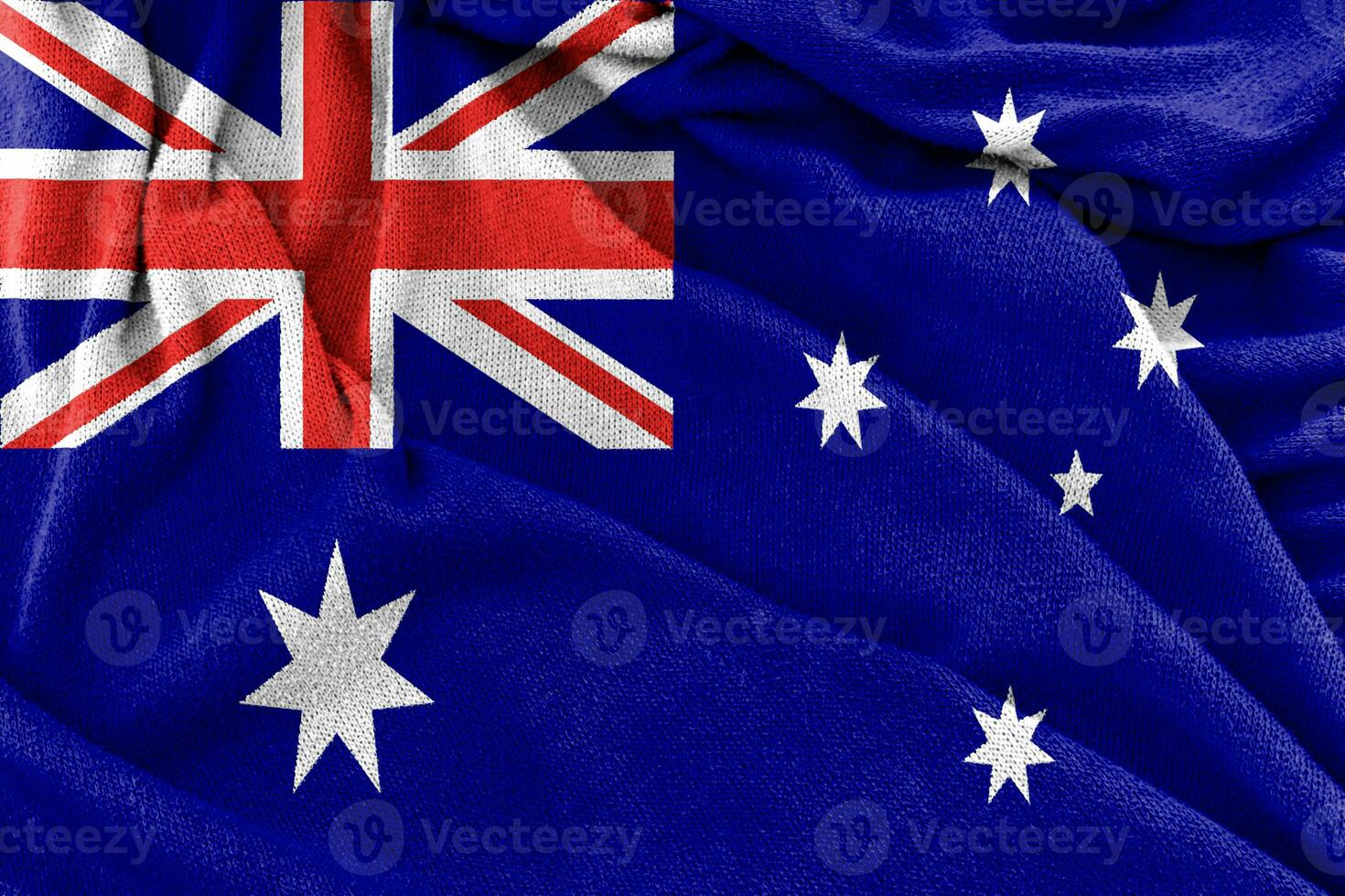Fabric texture of Australia national flag photo