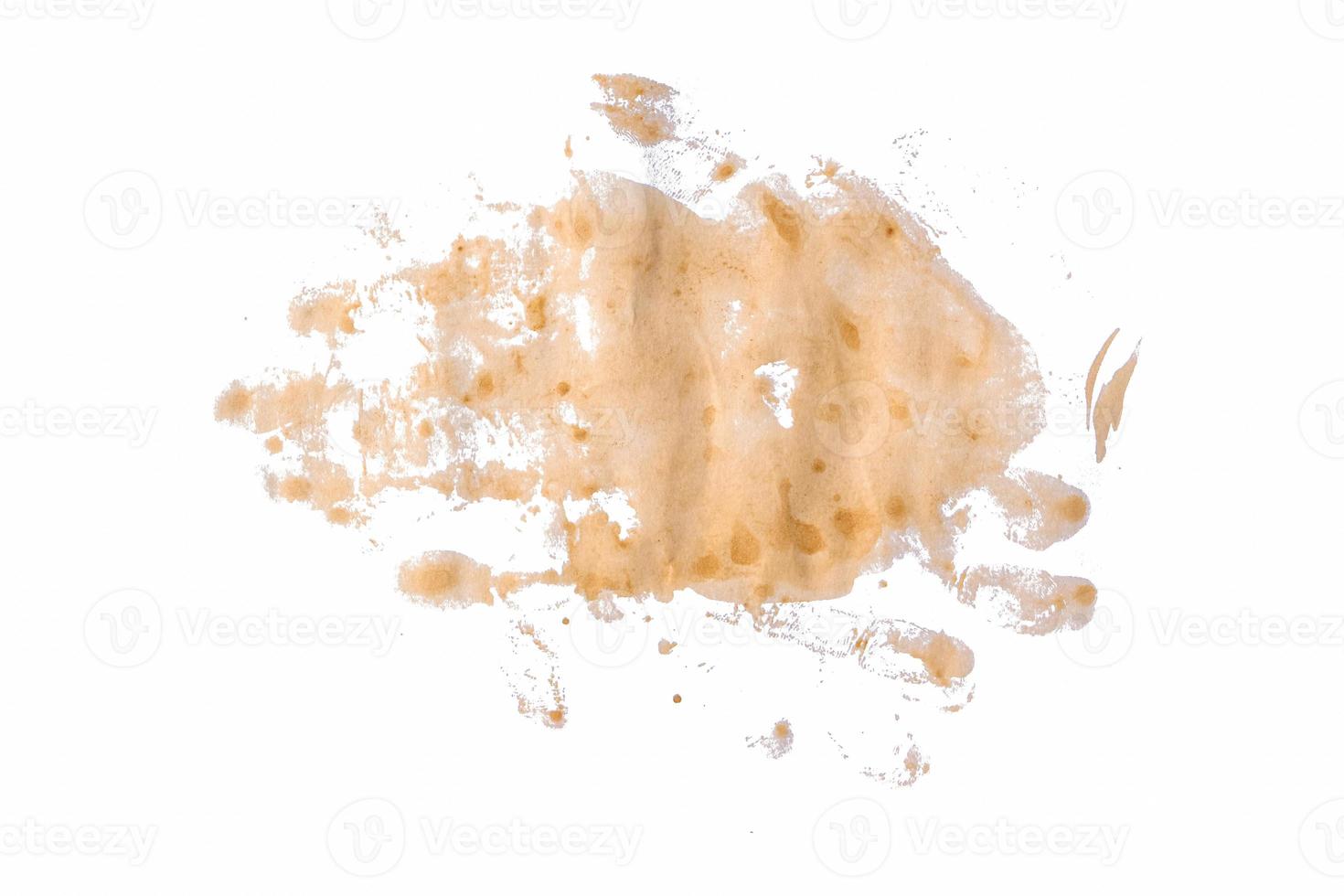 Stains of a coffee isolated on white background. photo