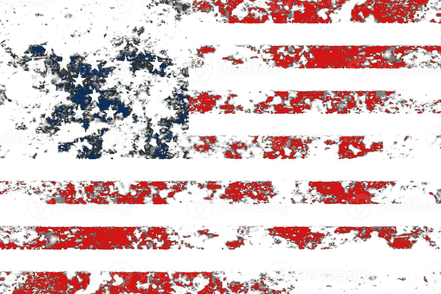 Grunge of American flag background photo