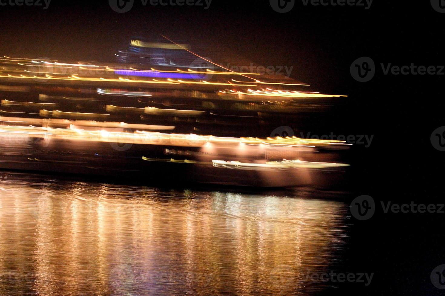 Blurred tour ship photo