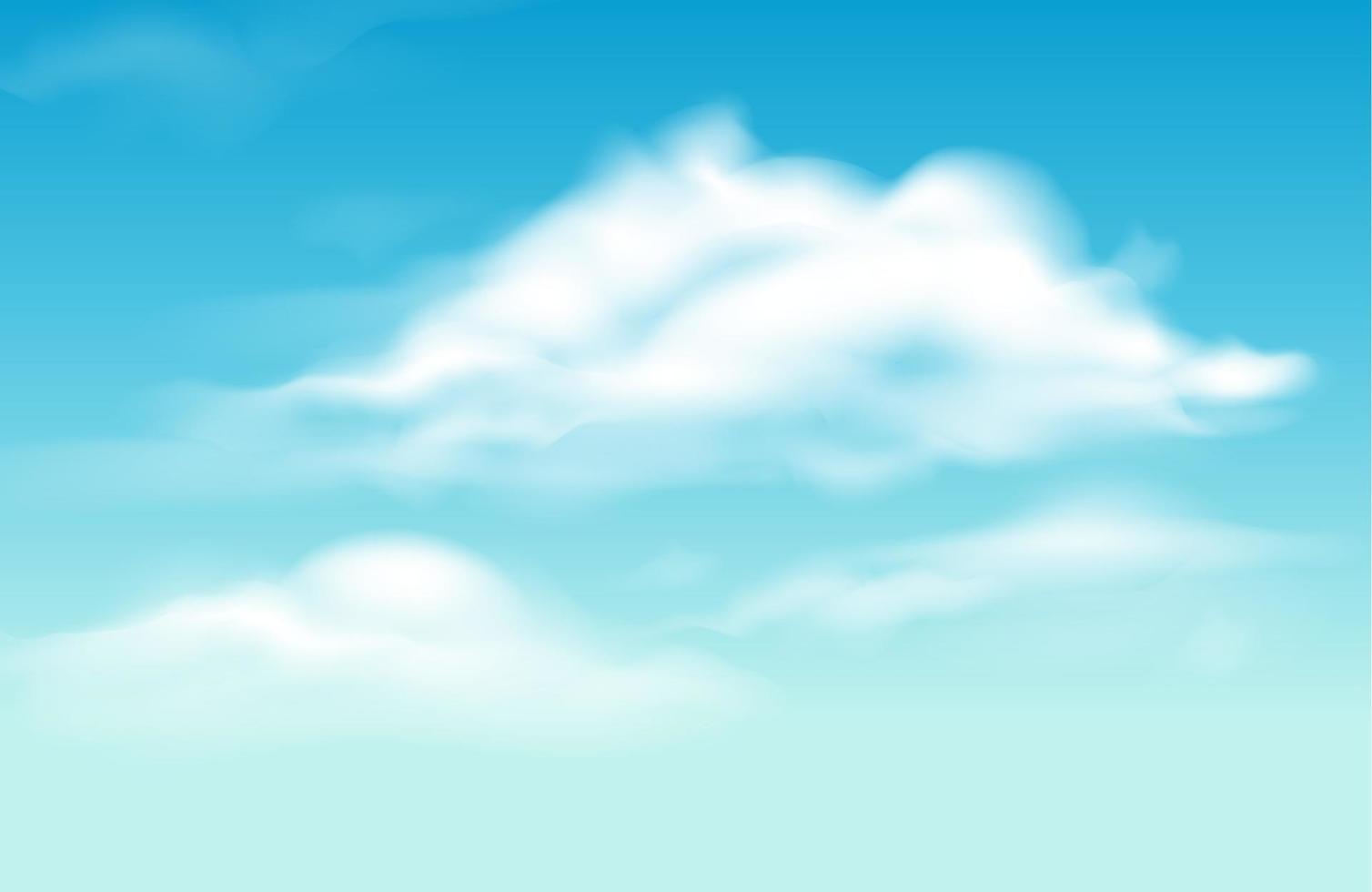 Clouds in bright blue sky vector