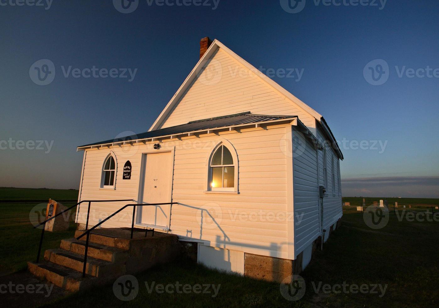 Blue Hill country church in scenic Saskatchewan photo
