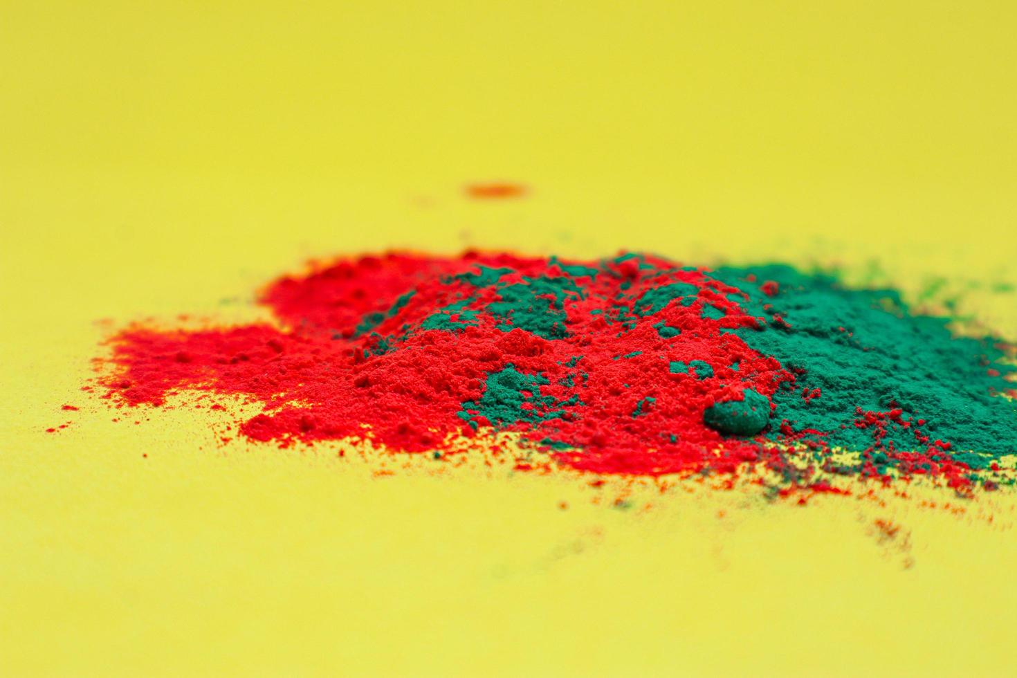 Concept of Indian festival Holi, Mulri color's on floors photo