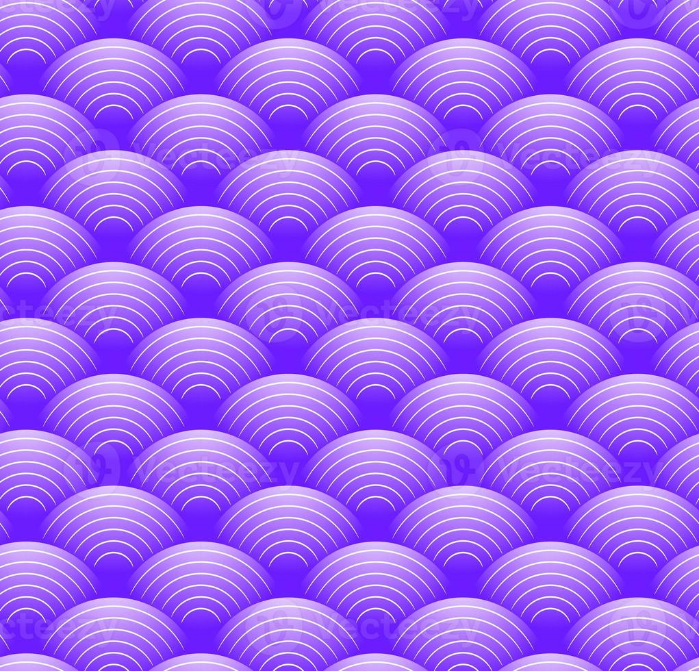 Pattern seamless circle line purple gradient abstract wave background as Japanese circle pattern illustration photo