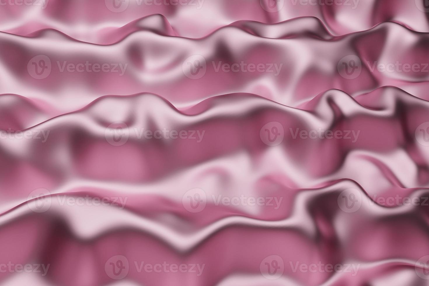 Metallic pink cloth texture as abstract background. Pink metallic wave liquid background. 3D rendering photo