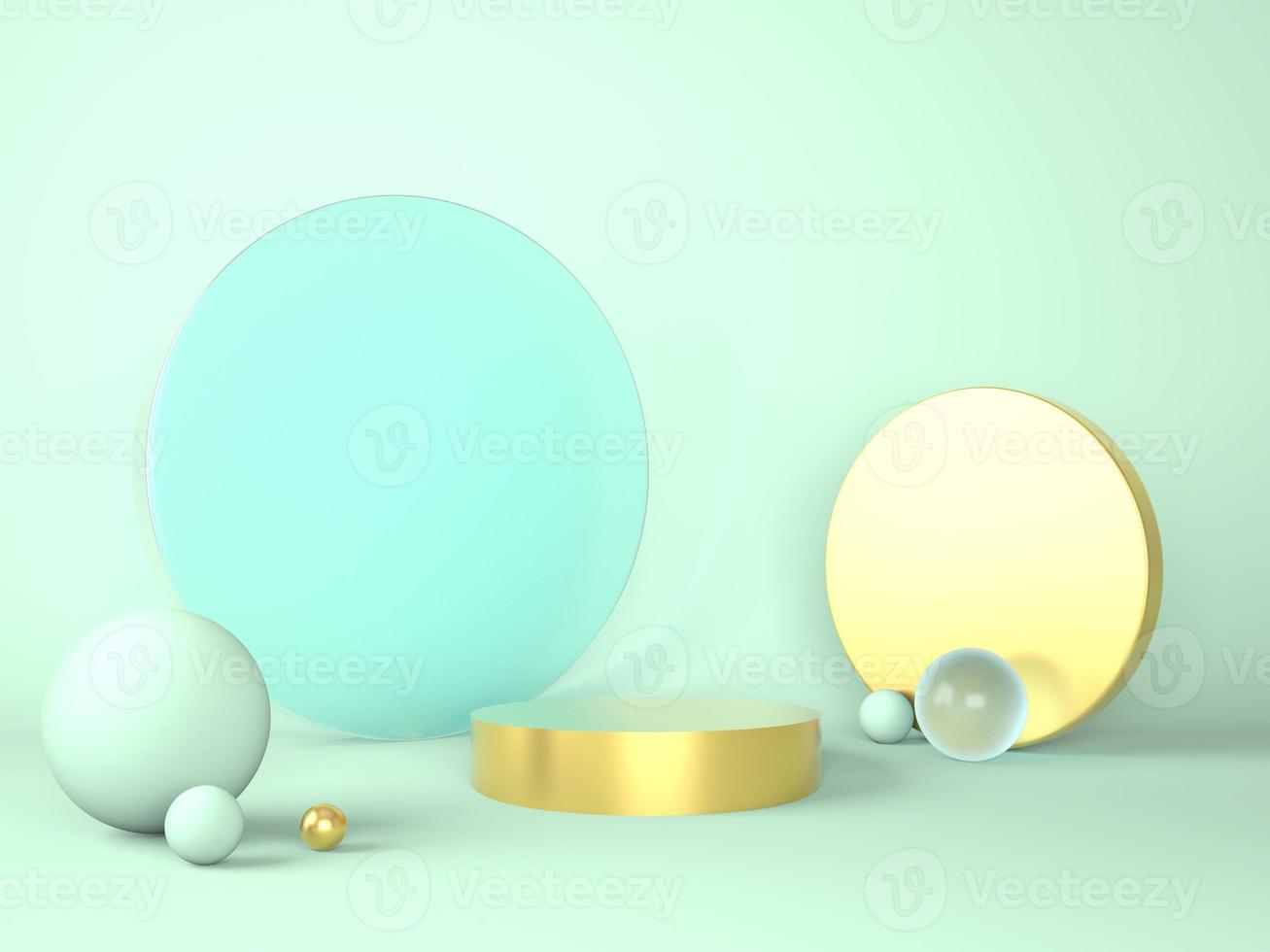 Product podium on pastel background 3d. Abstract minimal geometry concept. Studio stand platform theme. Exhibition and business marketing presentation stage. photo