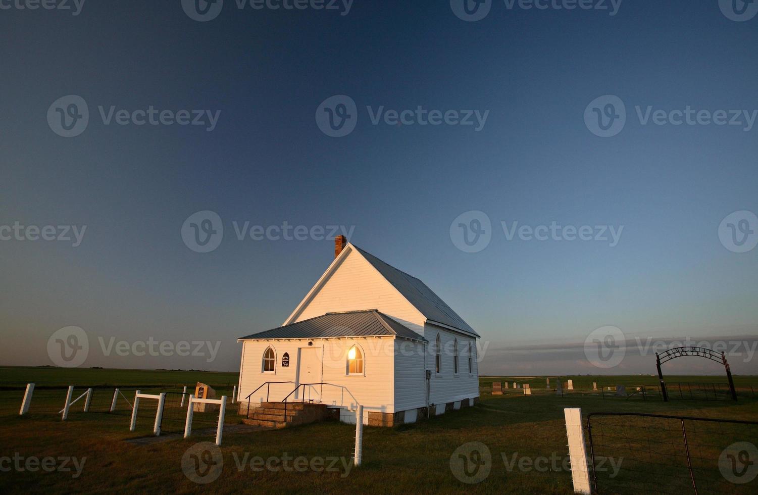 Blue Hill country church in scenic Saskatchewan photo