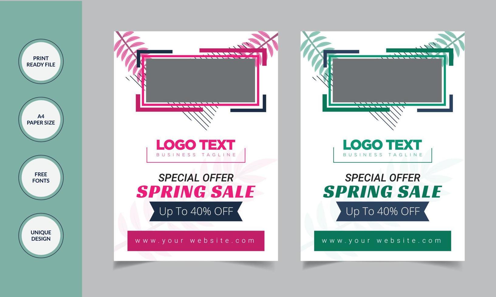 Spring Sale poster Flyer vector