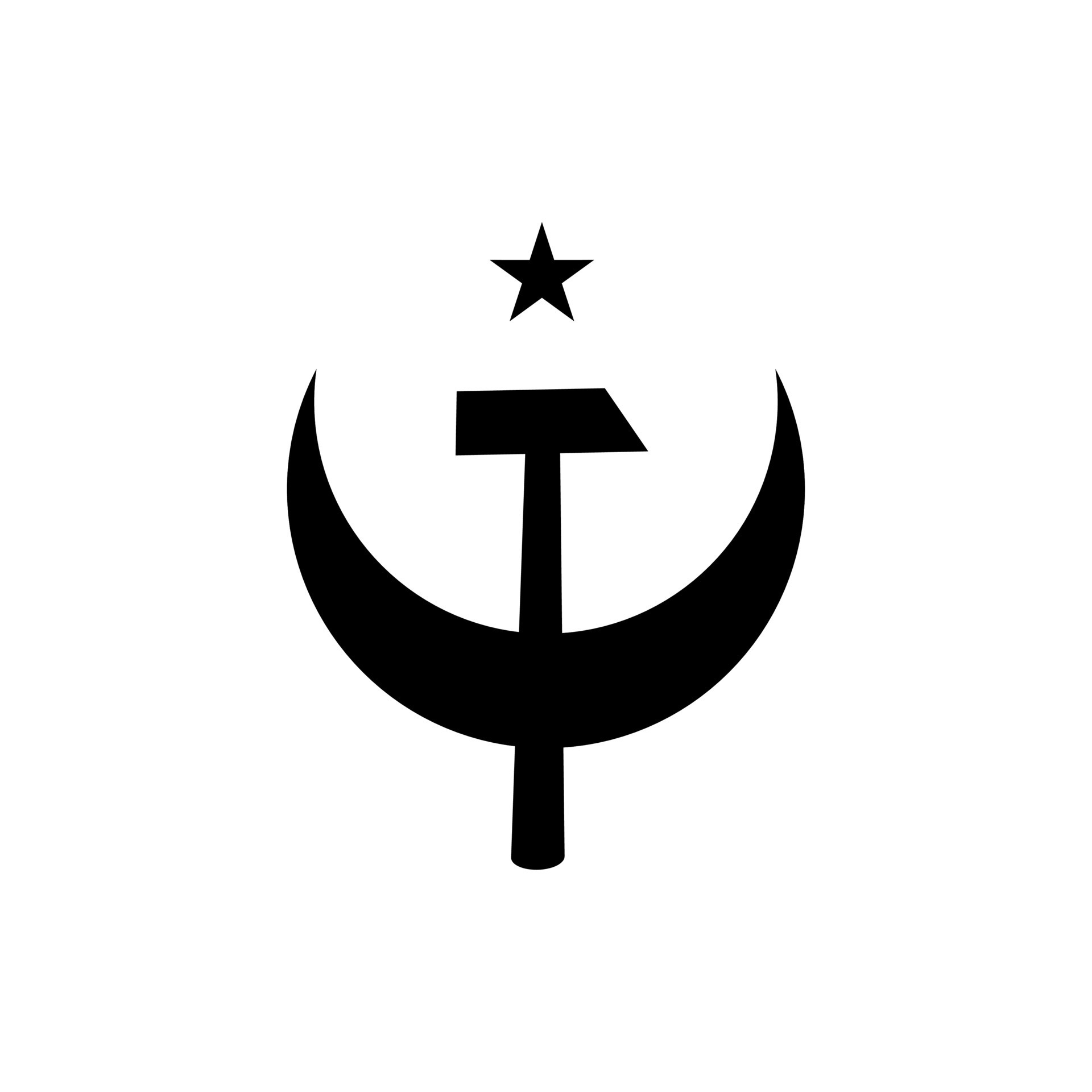 hammer and crescent moon socialist symbol 6278610 Vector Art at Vecteezy