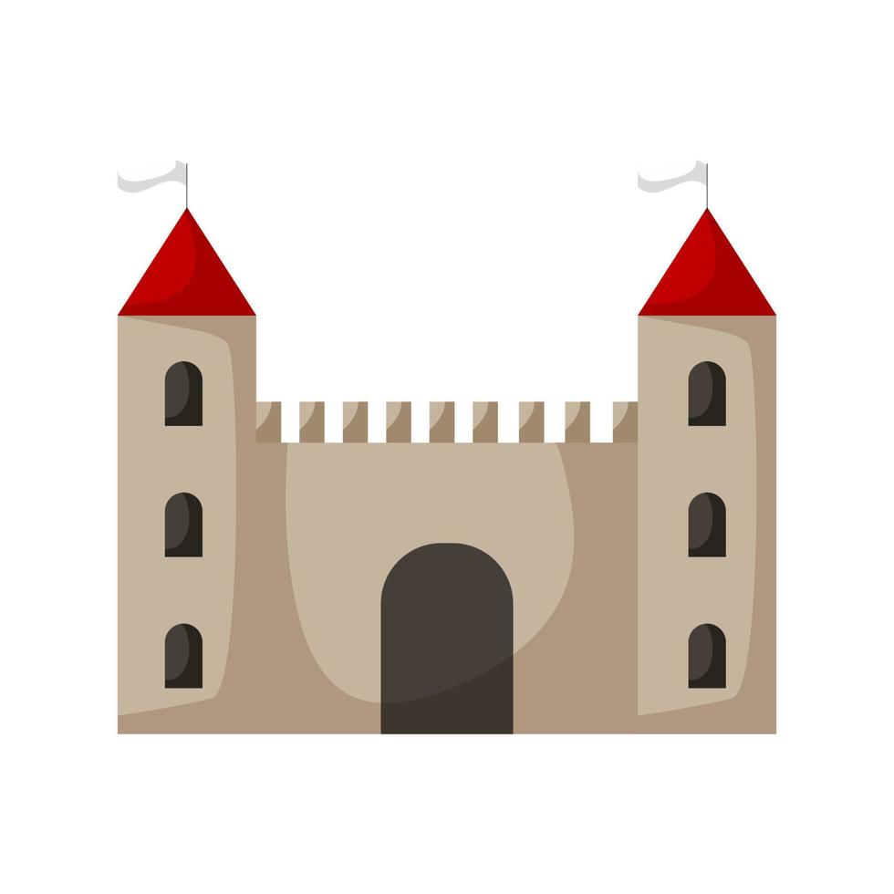Cartoon castle. Fantasy building vector