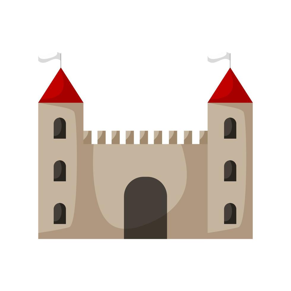 Cartoon castle. Fantasy building vector