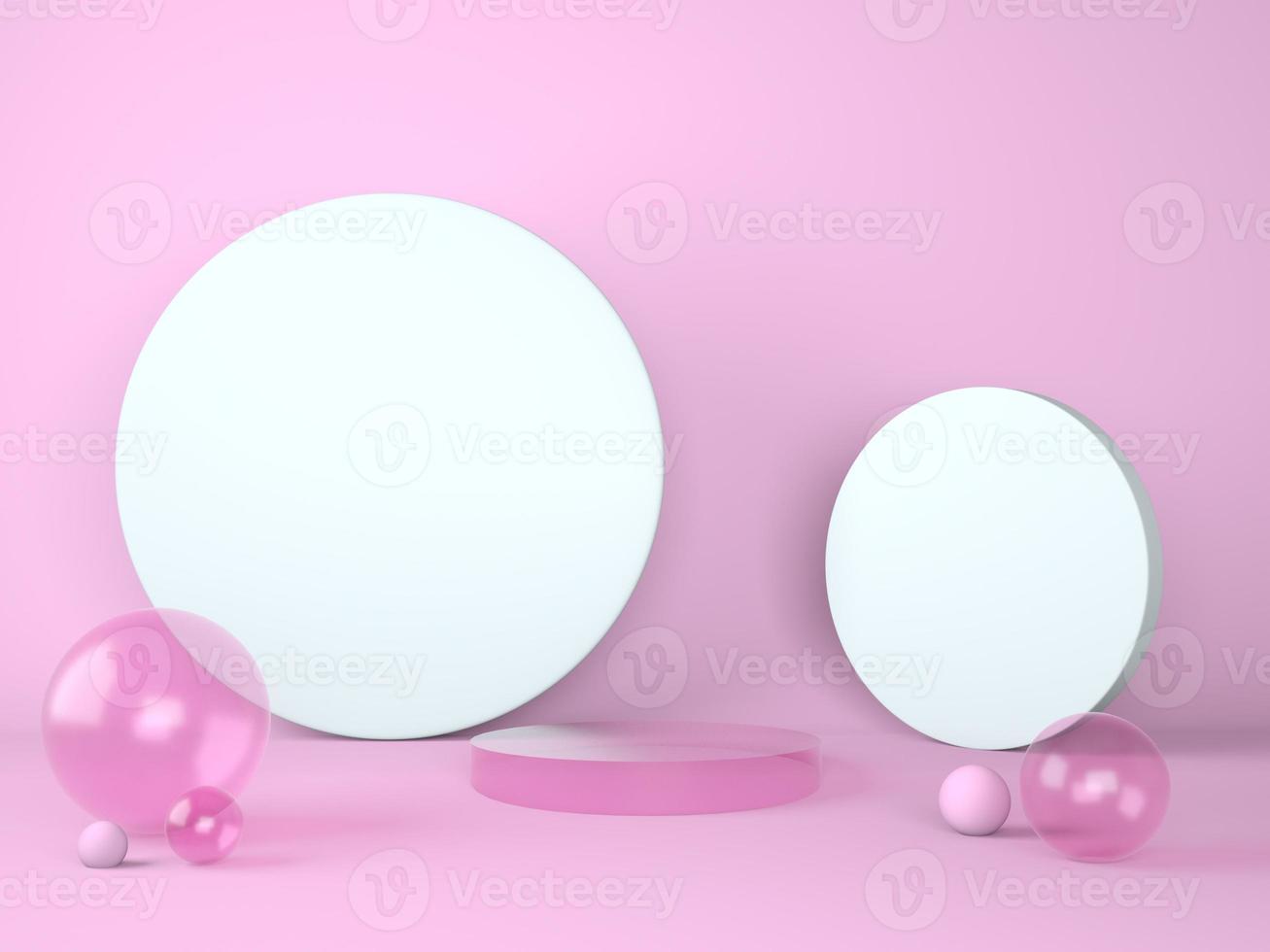 Product podium on pastel background 3d. Abstract minimal geometry concept. Studio stand platform theme. Exhibition and business marketing presentation stage. photo
