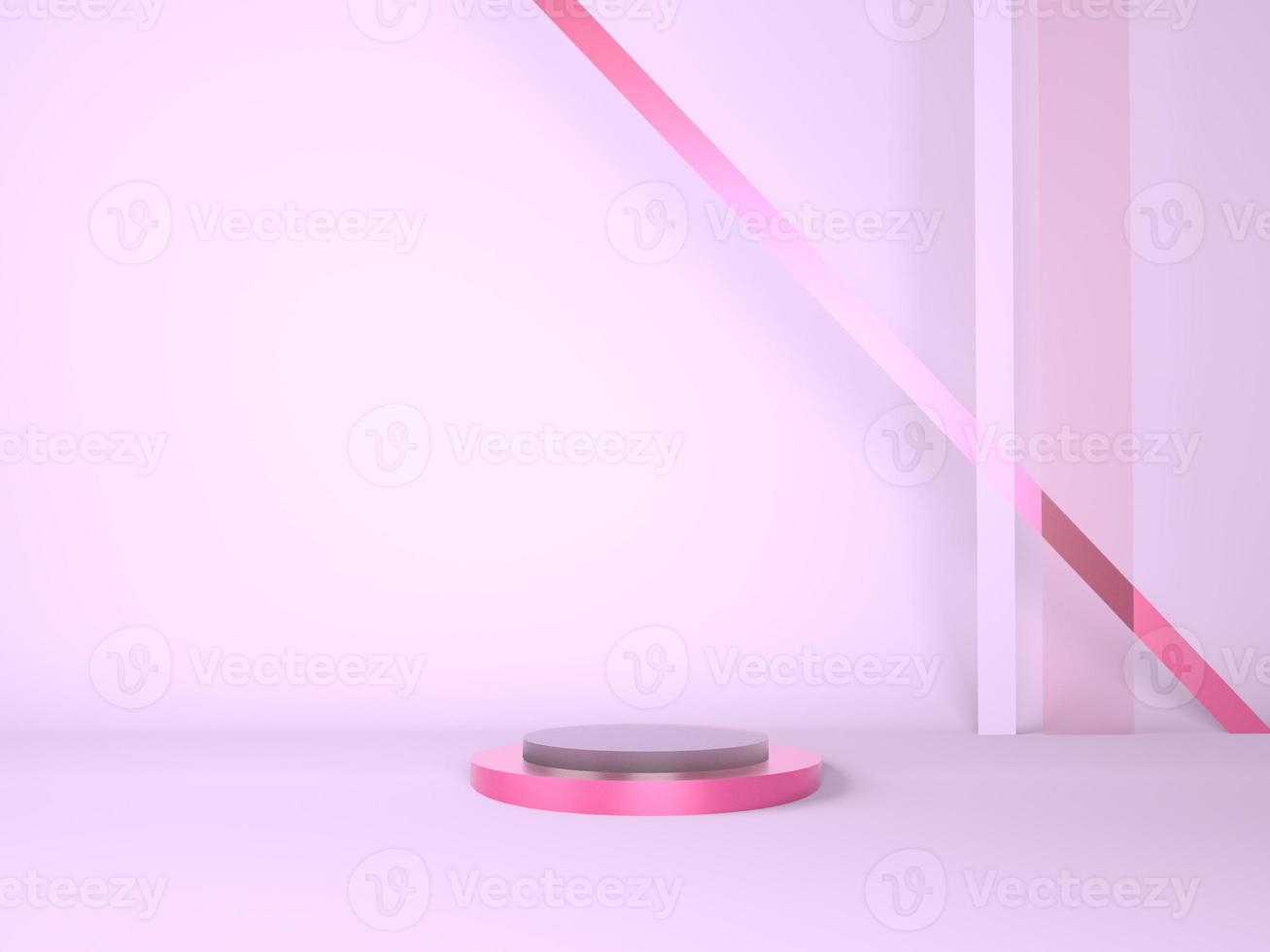 Product podium on pastel background 3d. Abstract minimal geometry concept. Studio stand platform theme. Exhibition and business marketing presentation stage. photo