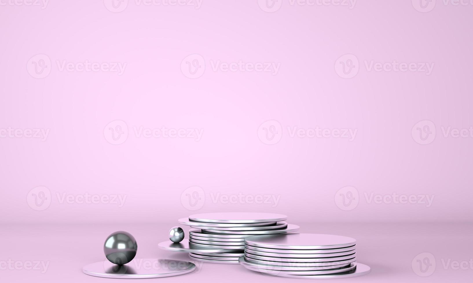 Product podium with money on pastel background 3d. Abstract minimal geometry concept. Studio stand platform theme. Exhibition and business marketing presentation stage. photo