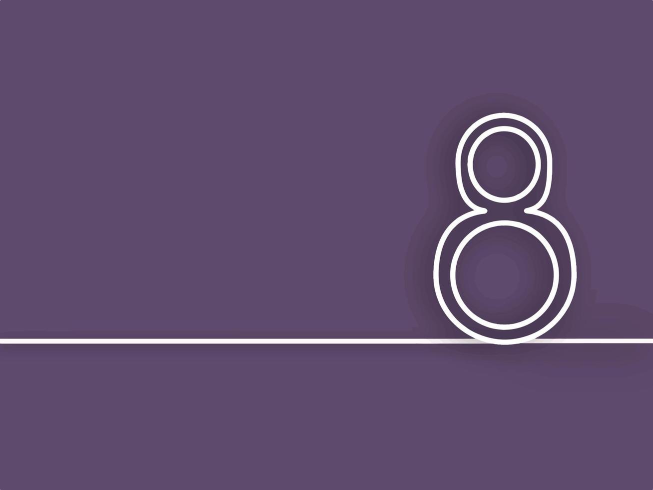 8 number eight mother woman day march april spring season  decoration message frame template purple violet background lady mom beautiful love romantic brochure present international happy holiday vector