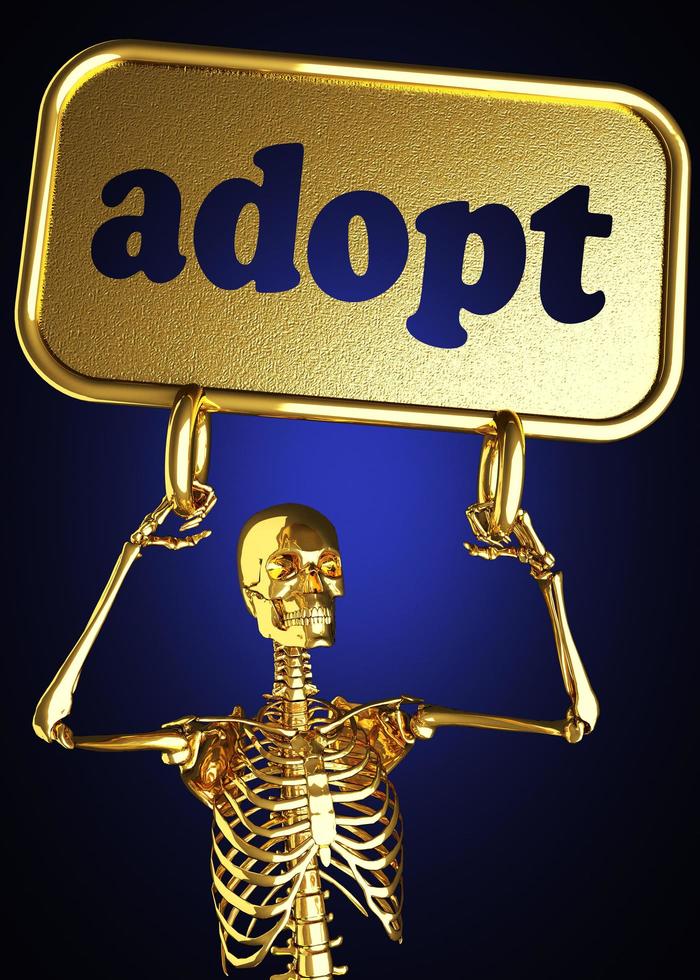 adopt word and golden skeleton photo