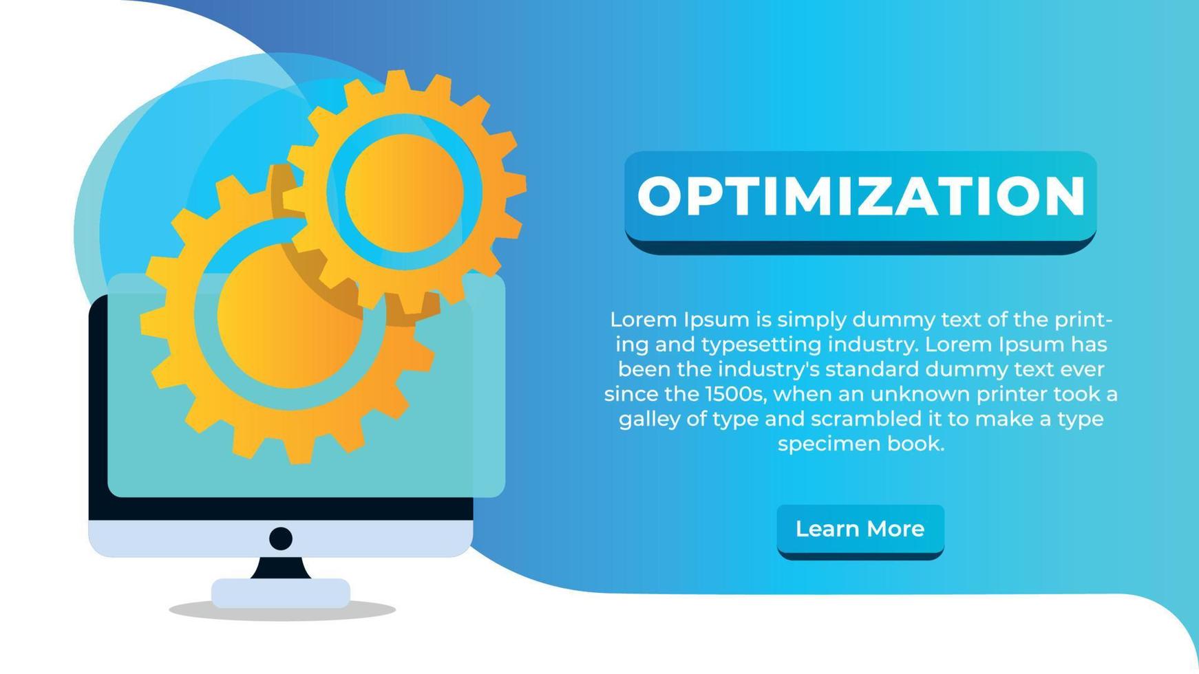 Optimization website banner design template vector