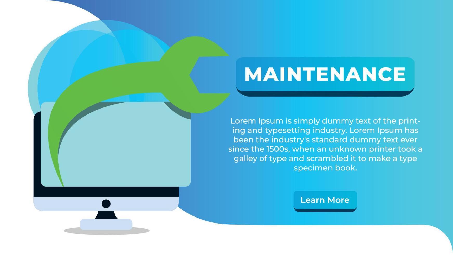 maintenance website banner design template vector